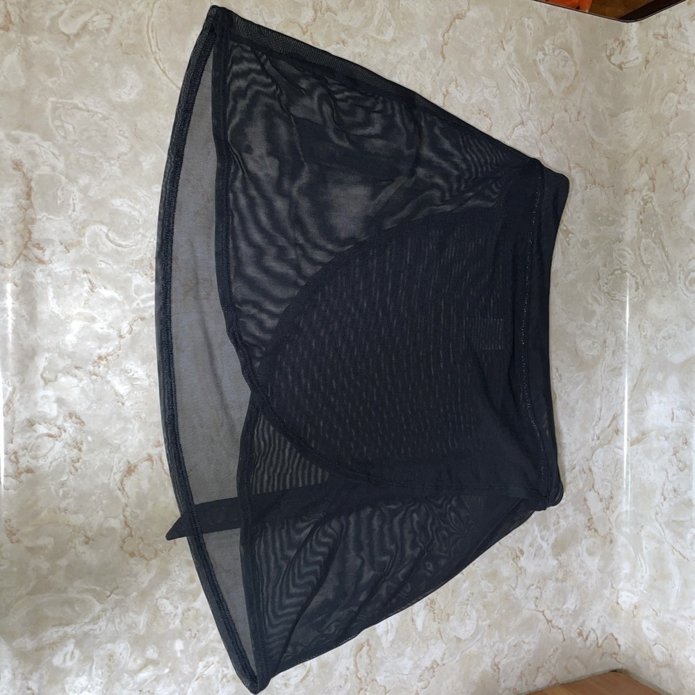 wild fable Black Mesh Bikini Cover-Up Skirt